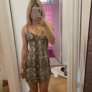 Sexy tight snakeskin dress